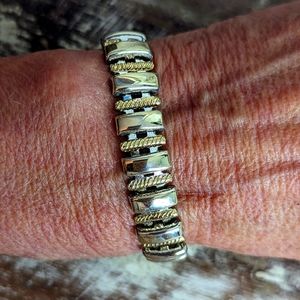 Napier Gold Tone Bar Link Bracelet